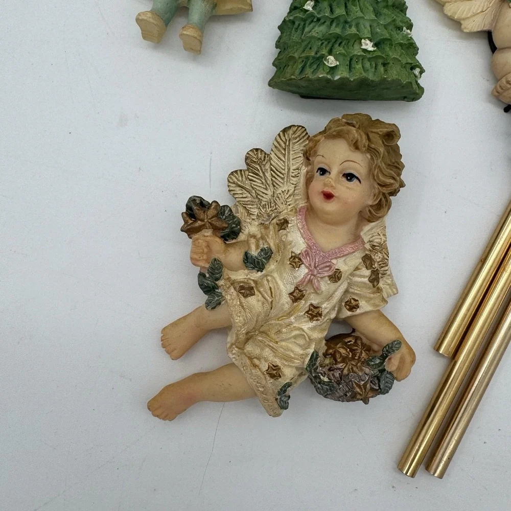 Silver Angel Magnets Set of‎ 4 Cherub Refrigerator United Design Corp 1995